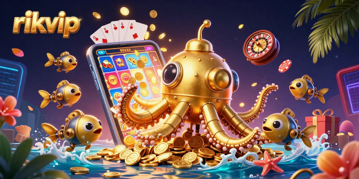 Engage with rikvip's thrilling slot games at the dynamic online casino filled with golden treasures.
